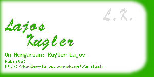 lajos kugler business card